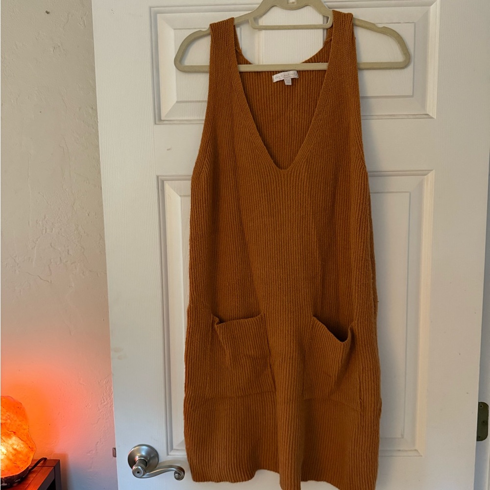 Camel Sweaterdress with Pockets
